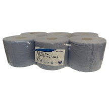 (PACK OF 6) Delta Blue Centrefeed Rolls Quality 150M