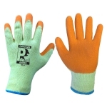 Orange Latex Palm Grip Gloves size 9