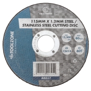 Toolzone KDPAB037 4 1/2" 1.2MM S/ Steel Cutting Disc