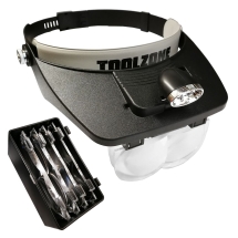 Toolzone KDPHB195 2 LED head Magnifier