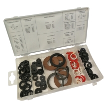 Toolzone KDPHW175 Assorted Box Of Tap Ring Washers - 125 Pieces