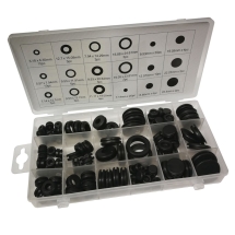 Toolzone KDPHW182 Assorted Box of Rubber Grommets - 125 Pieces