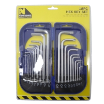 Newsome SXS18M Hex & Torx Key Set 18 Pce