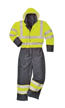 S485 Yellow & Navy Contrast Winter Coverall - XL